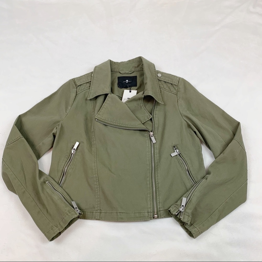 7 for all Mankind quilted Moto jacket biker‎ jacket